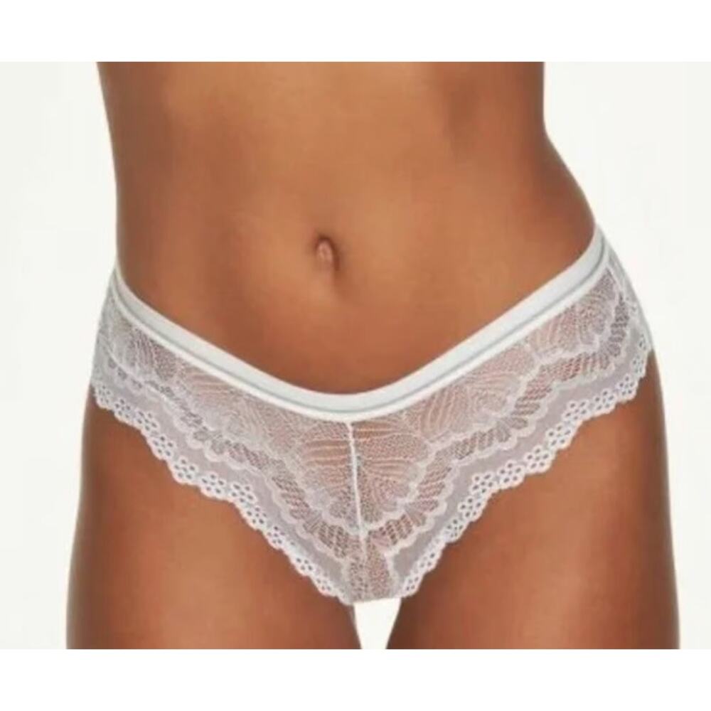 2-NEW Frederick's of Hollywood Caroline Lace Cheeky Panties Size M White NWT